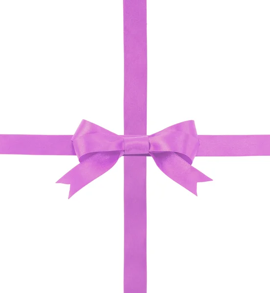 Satin ribbon with a bow — Stock Photo, Image