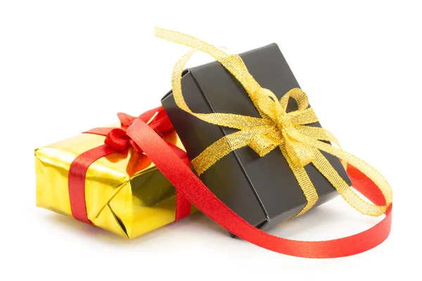 Wrapped presents with bows and ribbons — Stock Photo, Image