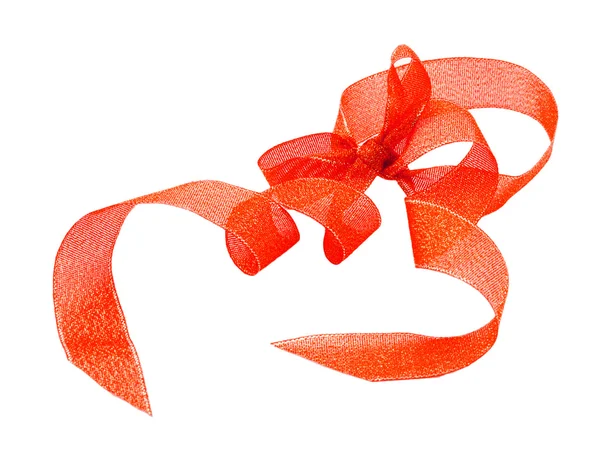 Satin ribbon with a bow — Stock Photo, Image