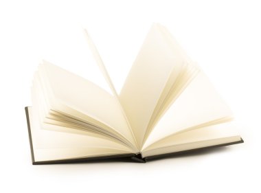 Beyaz arkaplanda izole edilmiş kitap