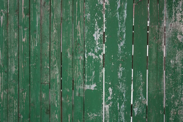 Velho verde cerca de madeira fundo — Fotografia de Stock