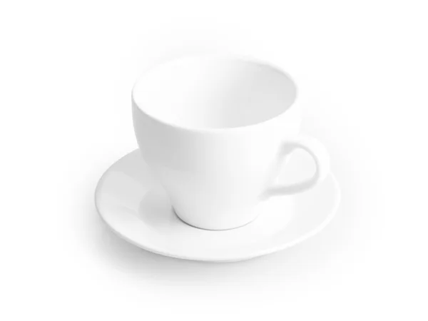 White cup isolated on white background — Stock Photo, Image