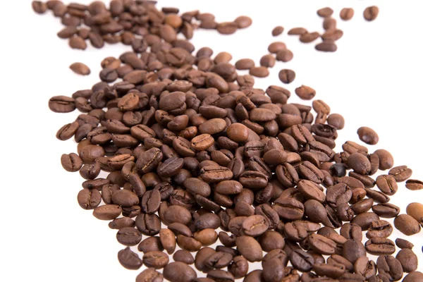 Kaffeebohnen Hintergrund, schwarzer Kaffee — Stockfoto