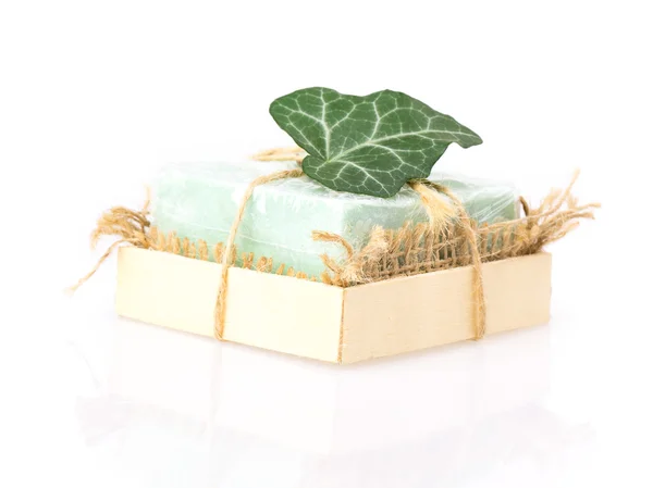 Ivy leaf, soap — Stock Photo, Image