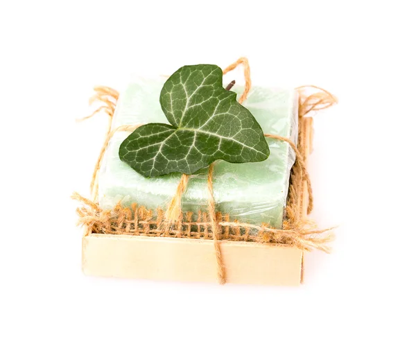Ivy leaf, soap — Stock Photo, Image