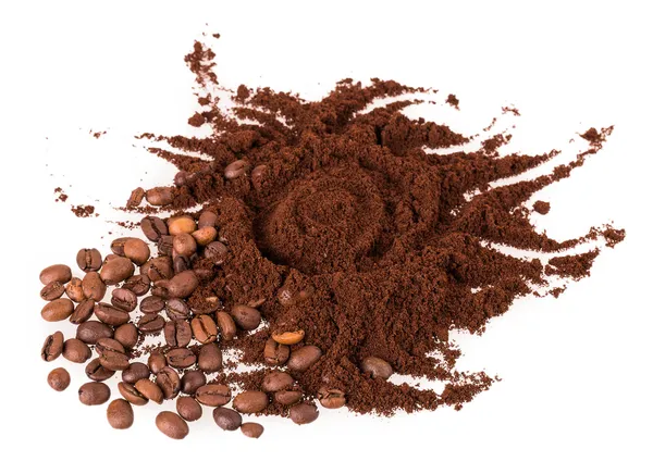 Çekilmiş kahve ve tahıl — Stok fotoğraf