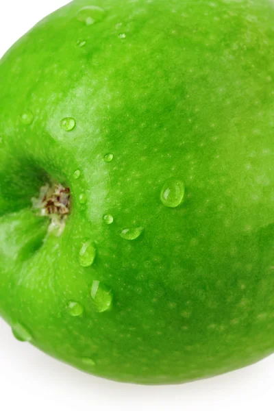 Mela, verde, goccia d'acqua — Foto Stock