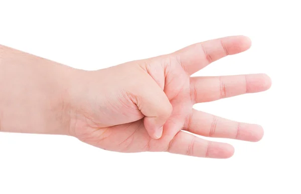 Counting man hands — Stock Photo, Image