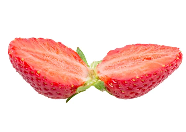 पाने रसदार परिपक्व स्ट्रॉबेरीज — स्टॉक फोटो, इमेज