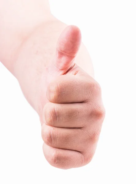 Thumbs up man's hand — Stock Photo, Image