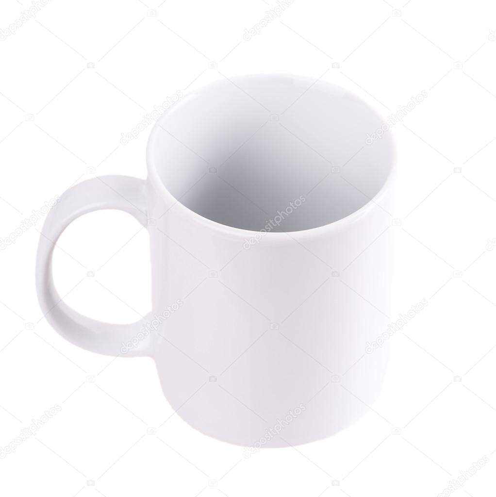 White mug isolated on white background