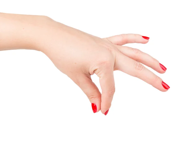 Woman's hand giving something — Stock Photo, Image