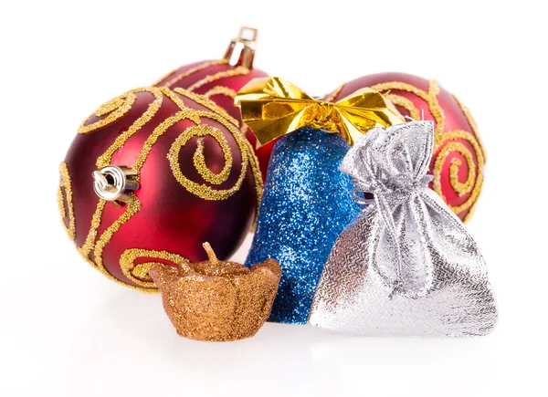 Campana di Natale, palla, borsa — Foto Stock