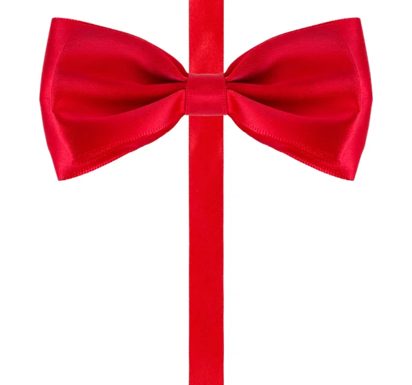 Red bow ribbon — Stock Photo, Image
