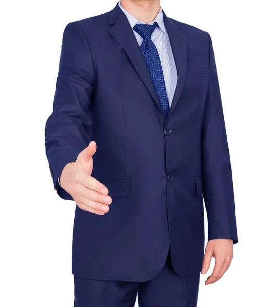 Handshake man suit — Stock Photo, Image