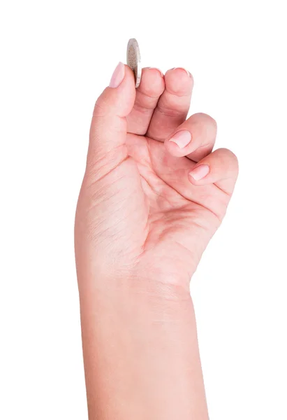 Hand coin — Stock Photo, Image