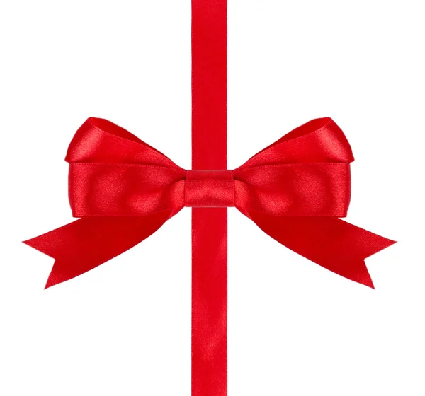 Red bow ribbon — Stock Photo, Image