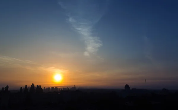 Dämmerung Himmel Sonne Wolken — Stockfoto