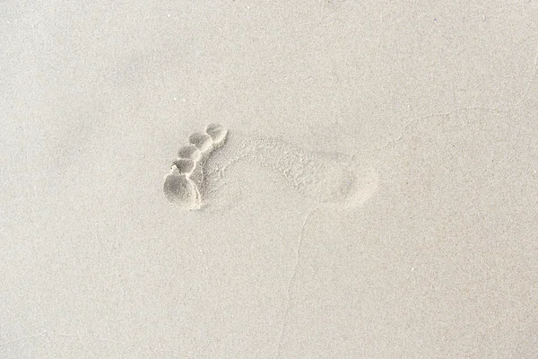 Footprint  on sand — Stock Photo, Image