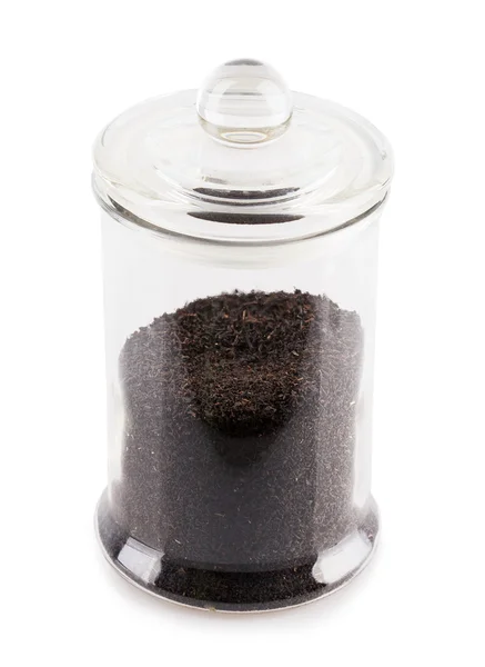 Tea glass jar — Stock Photo, Image