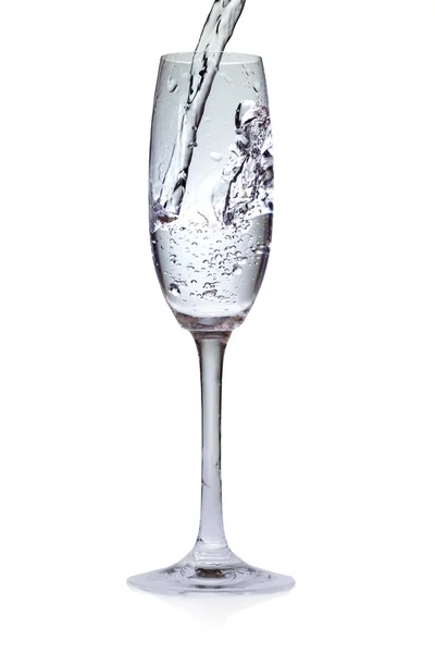 Copa de vino con agua — Foto de Stock