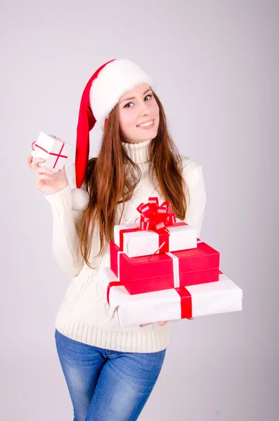 Girl at Christmas — Stock Photo, Image