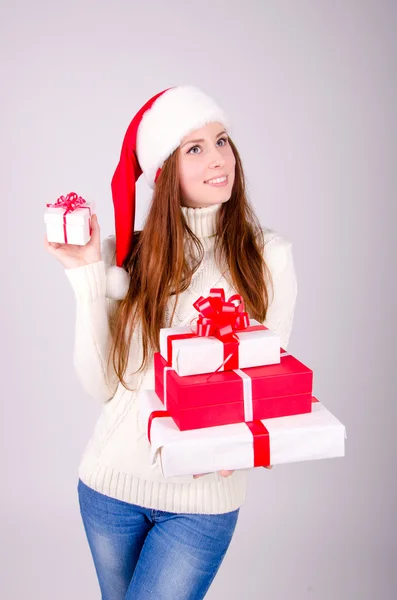 Girl at Christmas — Stock Photo, Image