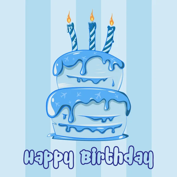 Happy birthday cake — Stock Vector