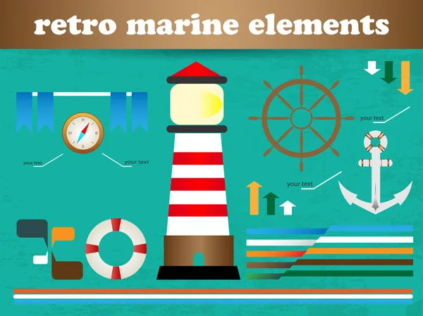 Infografías retro — Archivo Imágenes Vectoriales