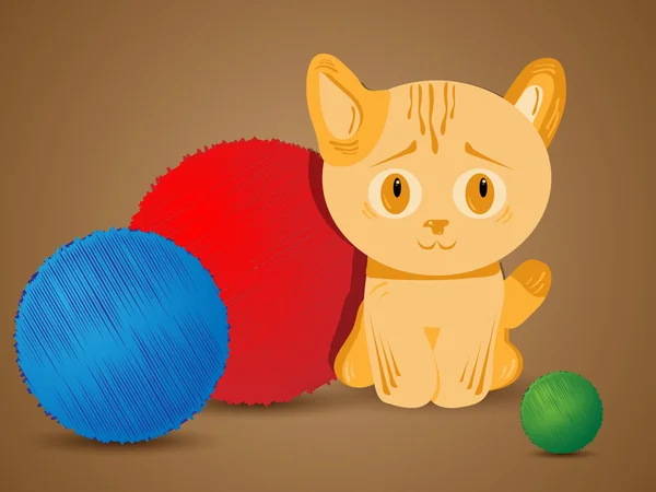 Kitten background — Stock Vector