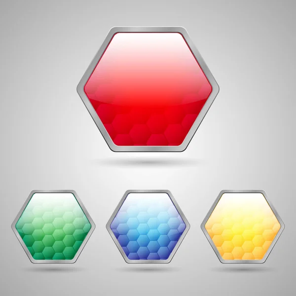 Renkli düğme simgesi — Stok Vektör