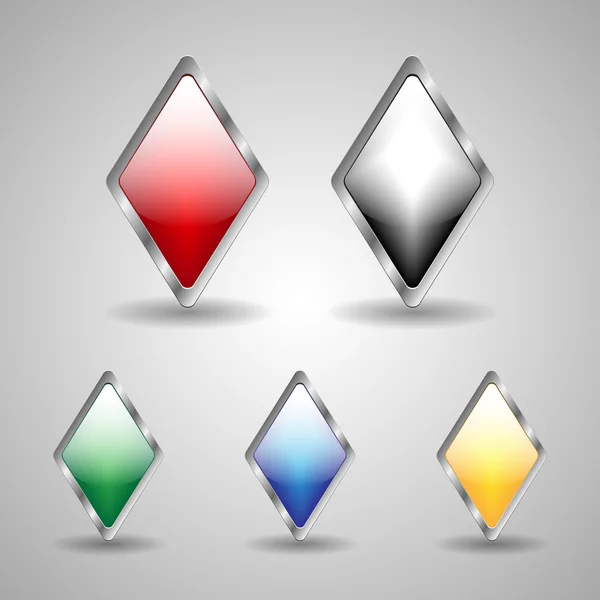 Ikona przycisku kolor — Wektor stockowy