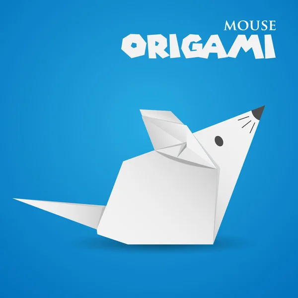 Rato de origami — Vetor de Stock