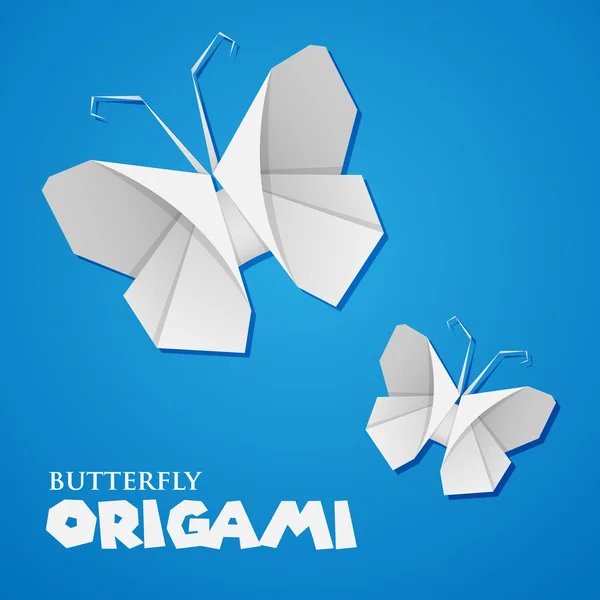 Origami borboleta — Vetor de Stock