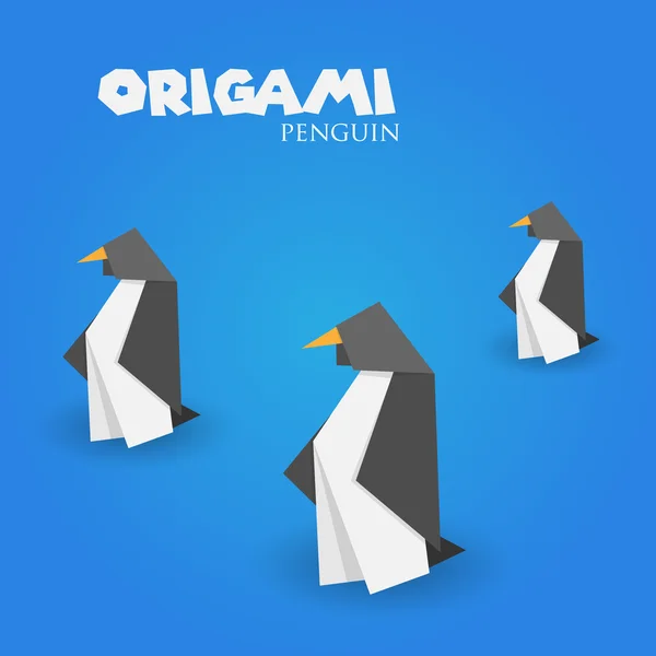 Origami pingwina — Wektor stockowy