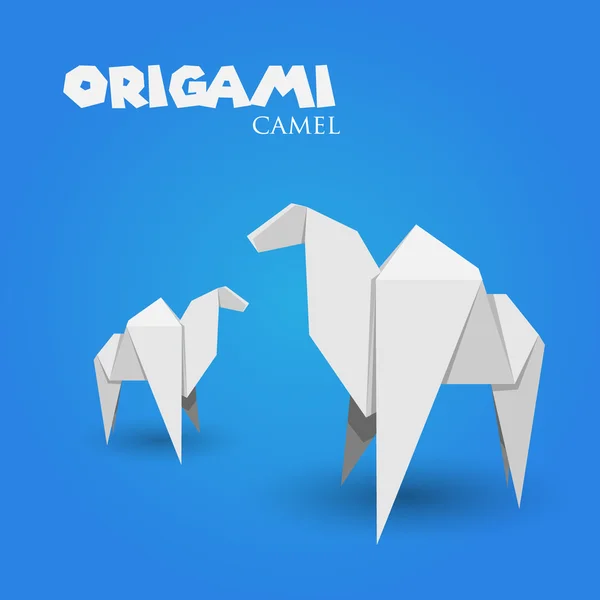 Origami de camelo — Vetor de Stock