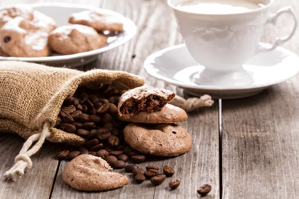 Choklad espresso maräng cookies — Stockfoto