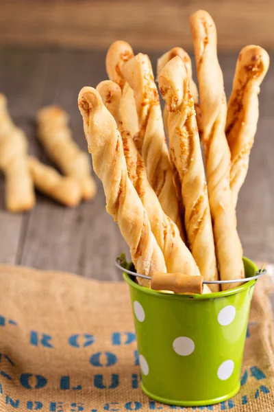 Bread sticks with cheese — Stock Photo, Image