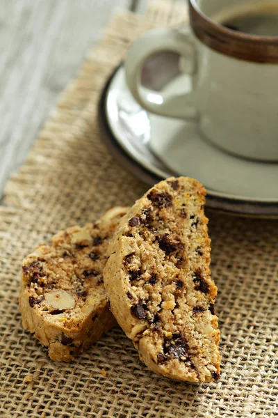 Pumpa, nötter och choklad biscotti — Stockfoto