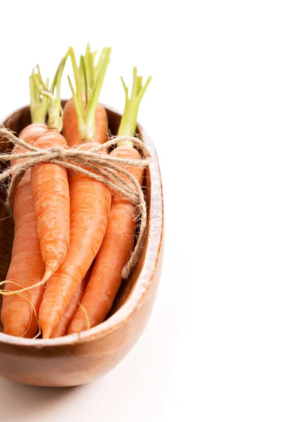 Fresh carrot with green leaves — Stock Photo, Image