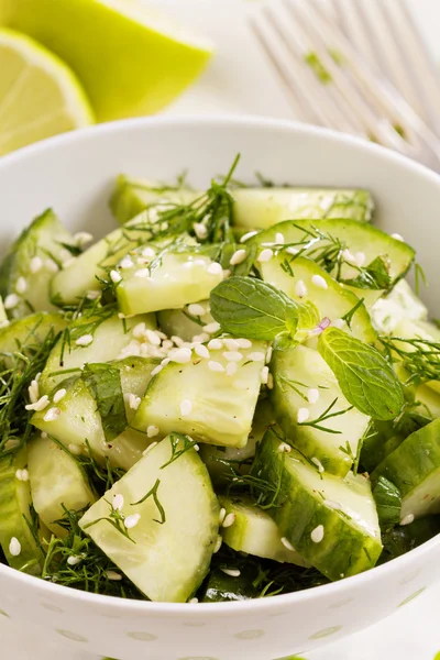 Fresh cucumber salad — Stock Photo, Image