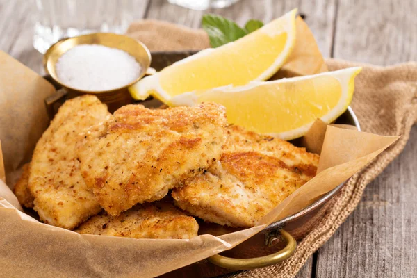 Breaded chicken fillet — Stock Photo, Image