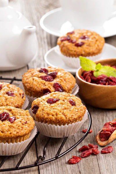 Muffins with dried berries — Stock Photo, Image