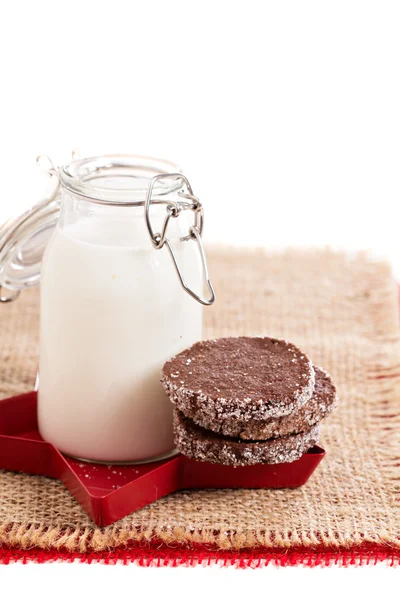 Chocolate cookies for Christmas — Stock Photo, Image