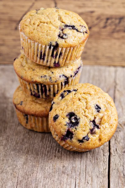 Healthy blueberry banana muffins — Stock Photo, Image