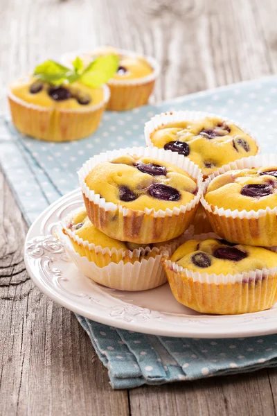 Muffins sem glúten com uvas — Fotografia de Stock