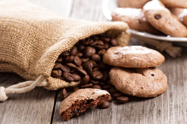 Choklad espresso maräng cookies — Stockfoto
