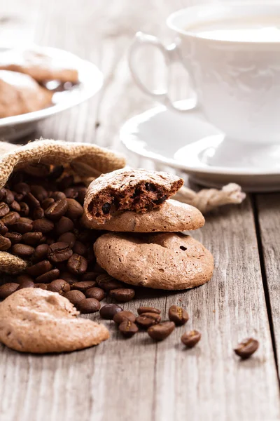 Choklad espresso maräng cookies — Stockfoto