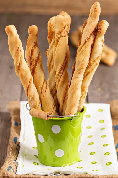 Bread sticks with cheese — Stock Photo, Image