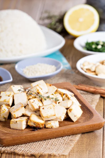 Baked tofu with spices — Stock Photo, Image